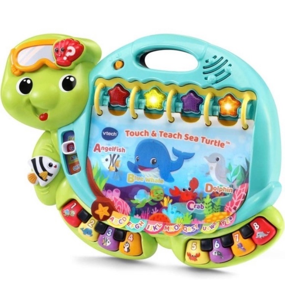 VTech Touch and Teach Sea Turtle Interactive Learning Book , Green - Picture 3 of 6